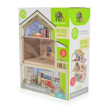 Moni Wooden House Nina EV17 - ხის სათამაშო სახლი, 10 image