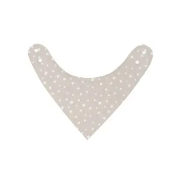 KikkaBoo Muslin Bib Dots Beige საბავშვო წინსაფარი