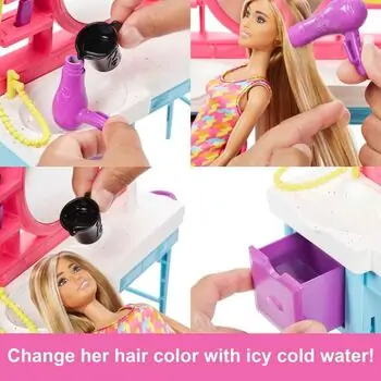 Barbie Doll And Hair Salon Playset ბარბის თოჯინა აქსესუარებით, 4 image