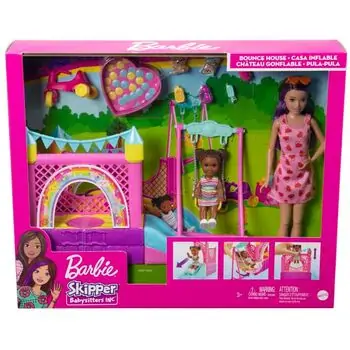 Barbie Skipper Babysitters Inc. Bounce House Playset With Dolls & Accessories ბარბის თოჯინა აქსესუარებით, 6 image