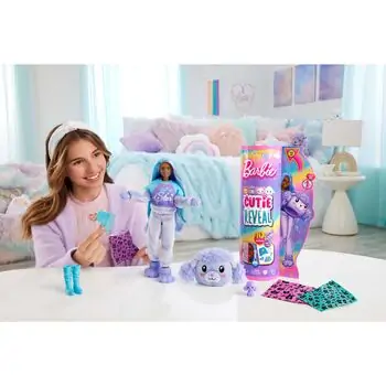 Barbie Cutie Reveal Cozy Cute Tees Series თოჯინა ფერის ტრანსფორმაციით, 2 image