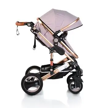 Cangaroo Gala 3in1 Black Leather With Crystal Car Seat საბავშვო ტრანსფორმერი ეტლის კომპლექტი, 6 image