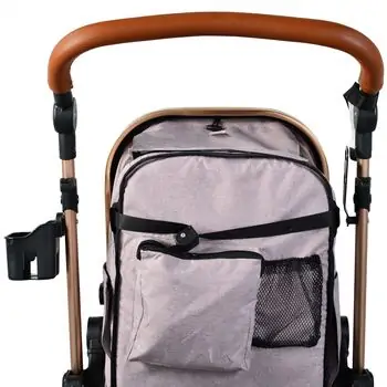 Cangaroo Gala 3in1 Gold Beige With Crystal Car Seat საბავშვო ტრანსფორმერი ეტლის კომპლექტი, 8 image