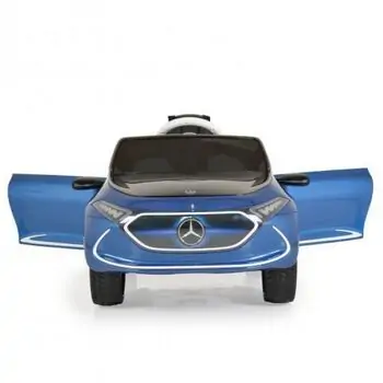 Cangaroo Mercedes-Benz Concept EQA Blue ელექტრო მანქანა კაუჩუკის საბურავებით და ტყავის სავარძლით, 9 image