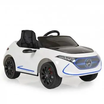 Cangaroo Mercedes-Benz Concept EQA White ელექტრო მანქანა კაუჩუკის საბურავებით და ტყავის სავარძლით