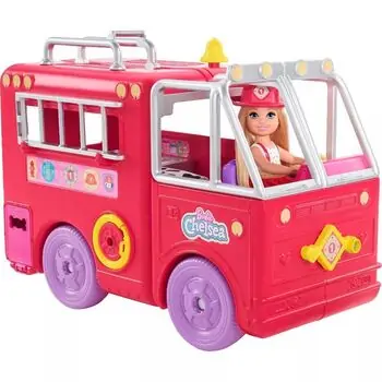 ​Barbie Chelsea Fire Truck Playset ბარბის სახანძრო მანქანა თოჯინით