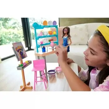 Barbie Relax & Create Art Studio Playset ბარბის თოჯინა აქსესუარებით, 6 image