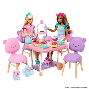 Barbie My First Tea Party ბარბის თოჯინა აქსესუარებით