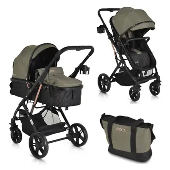 Moni 2in1 Rafaello Olive Green - საბავშვო ტრანსფორმერი ეტლი