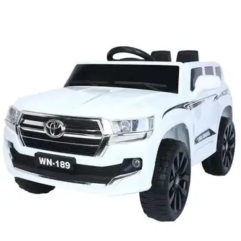 Toyota Land Cruiser White - ელექტრო მანქანა კაუჩუკის საბურავებით