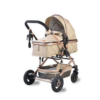 Cangaroo Ciara Beige With Black  3In1 With Multi Carseat საბავშვო ტრანსფორმერი ეტლის კომპლექტი, 14 image