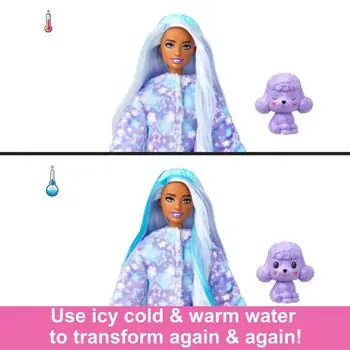 Barbie Cutie Reveal Cozy Cute Tees Series თოჯინა ფერის ტრანსფორმაციით, 4 image