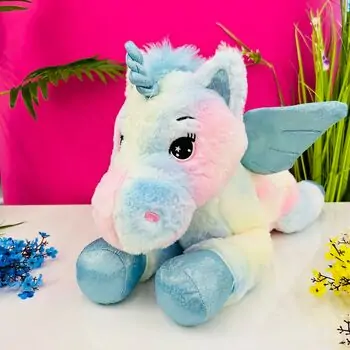 Koopman Fluffy Unicorn Blue - რბილი სათამაშო უნიქორნი