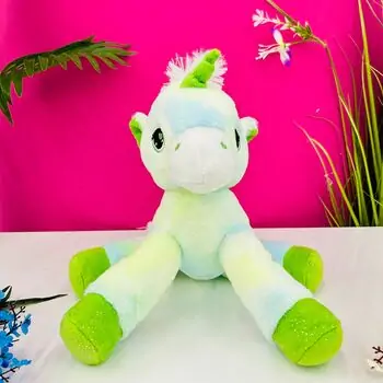 Koopman Fluffy Unicorn Green - რბილი სათამაშო უნიქორნი