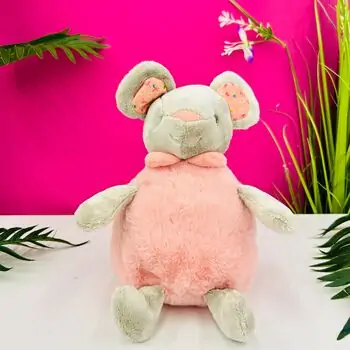 Koopman Fluffy Rabbit Pink - რბილი სათამაშო კურდღელი