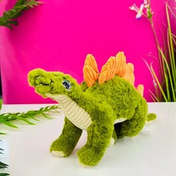 Koopman Fluffy Dinosaur Green - რბილი სათამაშო დინოზავრი