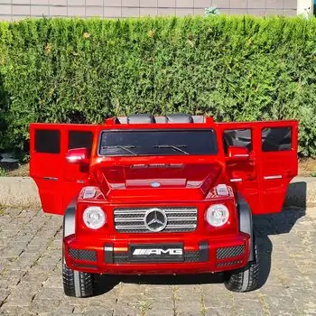 Mercedes Benz G63 AMG Painted Red - ელექტრო მანქანა კაუჩუკის საბურავებით და ტყავის სავარძლით, 2 image