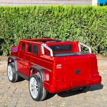 Mercedes Benz G63 AMG Painted Red - ელექტრო მანქანა კაუჩუკის საბურავებით და ტყავის სავარძლით, 4 image