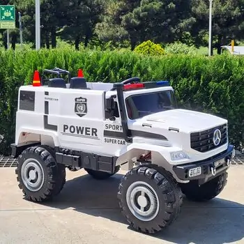 Mercedes Police Jeep White  - ელექტრო მანქანა