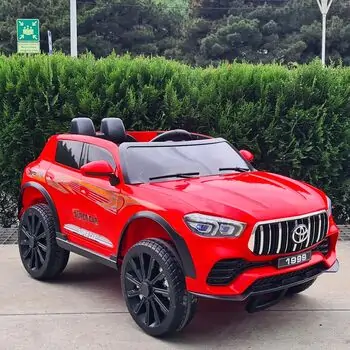 Toyota Jeep Red - ელექტრო მანქანა კაუჩუკის საბურავებით