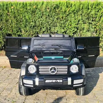 Mercedes Benz G63 AMG Painted Black - ელექტრო მანქანა კაუჩუკის საბურავებით და ტყავის სავარძლით, 2 image