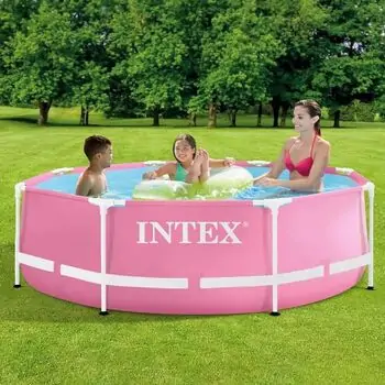 Intex 28290NP Pink Metal Frame Pool კარკასული აუზი, 8 image