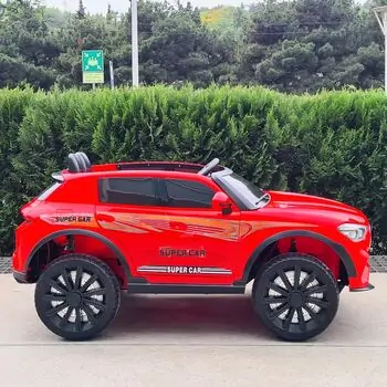 Toyota Jeep Red - ელექტრო მანქანა კაუჩუკის საბურავებით, 3 image