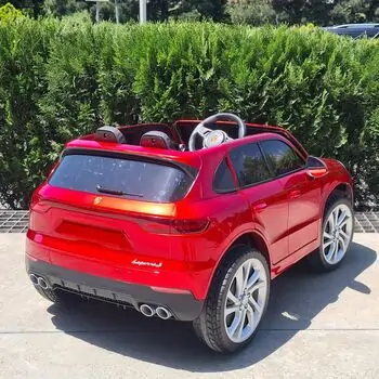 Porsche Cayenne Painted Red - ელექტრო მანქანა კაუჩუკის საბურავებით და ტყავის სავარძლით, 5 image
