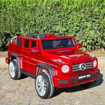 Mercedes Benz G63 AMG Painted Red - ელექტრო მანქანა კაუჩუკის საბურავებით და ტყავის სავარძლით