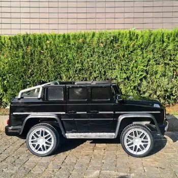 Mercedes Benz G63 AMG Painted Black - ელექტრო მანქანა კაუჩუკის საბურავებით და ტყავის სავარძლით, 3 image