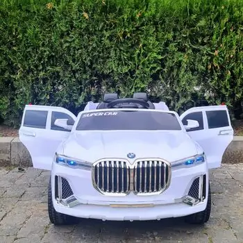 BMW X7 White - ელექტრო მანქანა კაუჩუკის საბურავებით, 2 image