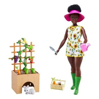 Barbie Doll Gardening Playset With Pet And Accessories მებაღე ბარბი