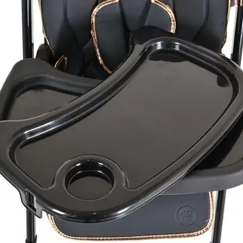 Moni High Chair With A Gift Lindo Black - საკვები სკამ-მაგიდა საჩუქრით, 11 image