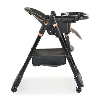 Moni High Chair With A Gift Lindo Black - საკვები სკამ-მაგიდა საჩუქრით, 5 image