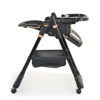 Moni High Chair With A Gift Lindo Black - საკვები სკამ-მაგიდა საჩუქრით, 7 image