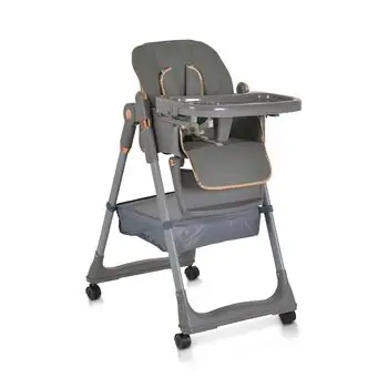 Moni High Chair With A Gift Lindo Grey - საკვები სკამ-მაგიდა საჩუქრით
