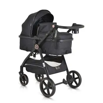 Moni 3 In 1 Set Tokyo Black With Multi Car Seat საბავშვო ტრანსფორმერი ეტლის კომპლექტი, 6 image
