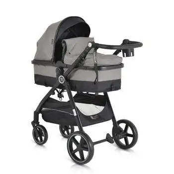 Moni 3 In 1 Set Tokyo Grey With Multi Car Seat საბავშვო ტრანსფორმერი ეტლის კომპლექტი, 8 image