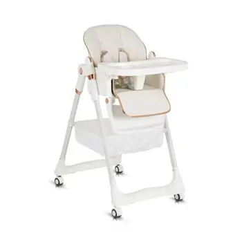 Moni High Chair With A Gift Lindo White - საკვები სკამ-მაგიდა საჩუქრით