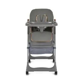 Moni High Chair With A Gift Lindo Grey - საკვები სკამ-მაგიდა საჩუქრით, 2 image