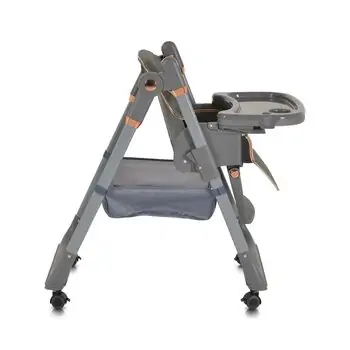 Moni High Chair With A Gift Lindo Grey - საკვები სკამ-მაგიდა საჩუქრით, 9 image