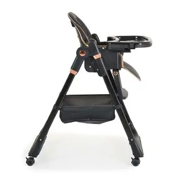 Moni High Chair With A Gift Lindo Black - საკვები სკამ-მაგიდა საჩუქრით, 4 image