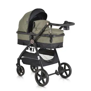 Moni 3 In 1 Set Tokyo Green With Multi Car Seat საბავშვო ტრანსფორმერი ეტლის კომპლექტი, 6 image