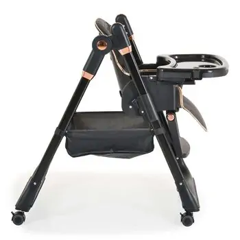 Moni High Chair With A Gift Lindo Black - საკვები სკამ-მაგიდა საჩუქრით, 10 image