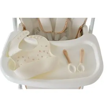 Moni High Chair With A Gift Lindo White - საკვები სკამ-მაგიდა საჩუქრით, 11 image
