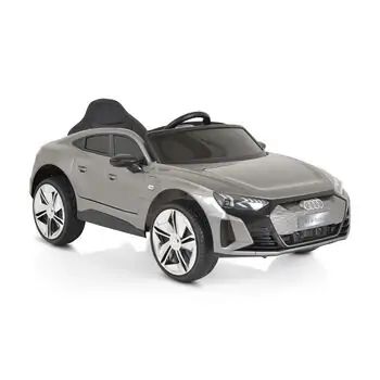Moni Audi RS e-tron 717 Grey Painting ელექტრო მანქანა კაუჩუკის საბურავებით და ტყავის სავარძლით