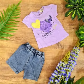 Do More Of What Make You Happy 2 In 1 Set Purple საბავშვო ორეული