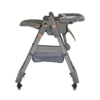 Moni High Chair With A Gift Lindo Grey - საკვები სკამ-მაგიდა საჩუქრით, 6 image