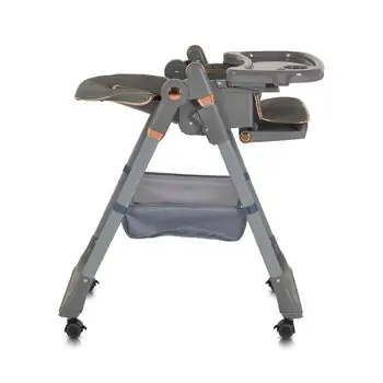 Moni High Chair With A Gift Lindo Grey - საკვები სკამ-მაგიდა საჩუქრით, 7 image