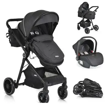 Moni 3 In 1 Set Rio Black Witt Multi Car Seat საბავშვო ტრანსფორმერი ეტლის კომპლექტი